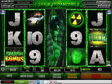 la slot machine The Incredible Hulk